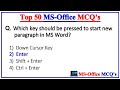 Top 50 MS Office mcq Questions and Answer | Microsoft Office | MS Office