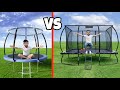 Small vs Big Trampoline – 24 Hours Survival Challenge 