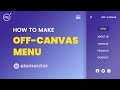 Elementor Free Offcanavs Menu Tutorial - AKA Side Menu or Navbar
