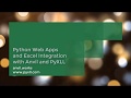 Python Web Apps and Excel Integration