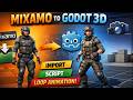 How to Import Mixamo Characters with Animation into Godot (Step by Step)