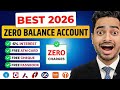 Top 3 Best Zero Balance Bank Account | Zero Balance Bank Account Opening Online |  0 balance account