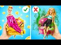 EXTREME RICH VS POOR DOLL ROOM MAKEOVER || Cheap Crafts vs Expensive Gadgets! Smart DIYs by 123 GO!