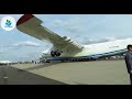 ANTONOV AN-225 - CLOSE UP PUSHBACK of WORLDS LARGEST AIRCRAFT at ILA 20 ||