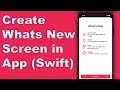 Create Whats New Screen in App (Swift 5) - Xcode 11