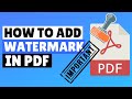 How to Add Watermark in PDF