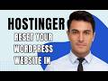 How To Reset Your Wordpress Website In Hostinger