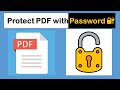 How to Protect PDF File with Password 🔑  || Lock PDF File ||