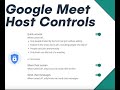 How to use Host Controls in Google Meet