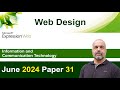 Expression Web, 2024 June Paper 31 Web Design [IGCSE 0417 ICT]