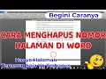 Cara Menghapus Nomor Halaman Di Word Tanpa Menghapus Halaman Yang Lain