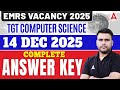 EMRS TGT Computer Science Answer Key 2025 - 14 DEC Exam Analysis \u0026 Solutions