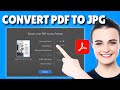 How to convert pdf to jpg using Adobe acrobat