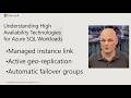 Understanding High Availability Technologies for Azure SQL Workloads