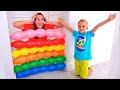 Vlad and Niki kids play with balloons - Funny stories for kids