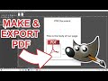 How To Create and Export a PDF in Gimp