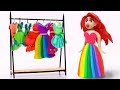 Pretend Play with Mermaid Princess Dresses Rainbow Colors EQUESTRIA GIRLS  40 CFKYoYo