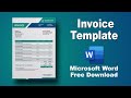 how to create an invoice in word document with free Download Template
