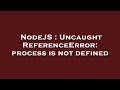 NodeJS : Uncaught ReferenceError: process is not defined