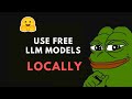 how to use open source llm models locally form hugging face, ollama and others