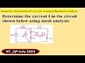 Mesh analysis: Determine current using Mesh analysis