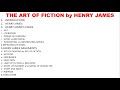 THE ART OF FICTION by HENRY JAMES