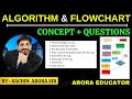 What is Algorithm and Flowchart in Hindi | Examples, Symbols, Concept, Difference | Pseudo Code |