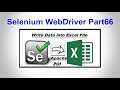 Selenium WebDriver | Part66 | How to Write Data into Excel Sheet using Selenium Webdriver |ApachePOI