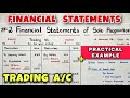 #2 Financial Statements - Trading A/c with Practical Example - Class 11 - By Saheb Academy