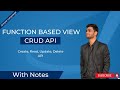 CRUD API using Function Based View in Django Rest Framework (with Notes)