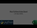 Run Python from Excel
