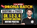 CA Inter Auditing And Ethics: Ch- 1 to 4 | Important Questions | Free Drona Batch | Ankit Mundra Sir