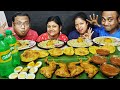 INDIAN CHICKEN CURRY EGG BIRYANI CHICKEN GRAVY PURI EATING CHALLENGE // food family \u0026 more 