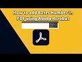 How to add Bates Number in PDF