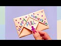 How To Make Surprise Message Card For Mother's Day | Pull Tab Origami Envelope Card | Card For Mom