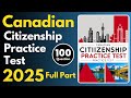 Canadian Citizenship Practice Test 2025| 100 Question
