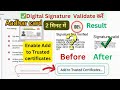 How To Validate Digital Signature in Aadhar in Hindi|Add to Trusted Certificates Not Working in PDF