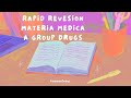 Rapid revesion|| materiamedica drugs ||  bhms exams || UG || A group drugs|| 2nd year bhms exams ||