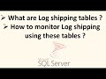 Log Shipping Tables | Monitor Log shipping using MSDB tables | SQL interview questions | Ms SQL