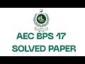 Assistant Election Commissioner | AEC BPS 17 | Solved Paper 6 Dec 2025
