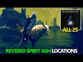 Elden Ring Erdtree - All 25 Revered Spirit Ash Locations for Spirit Ash Blessing +10 (Max Level)