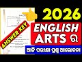 2026 English Exam Arts Answer Key, chse English Exam Answer key discussion Today English Exam Answer