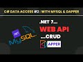 .net core web api crud with mysql \u0026 dapper