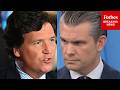Hegseth Asked For Response To Tucker Carlson Calling Iran War 'Disgusting And Evil'