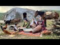 Nomadic Life in IRAN | Milking Cows, Making Fresh Cheese \u0026 Baking Bread