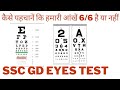 SSC GD Medical Eyes Test | How to identify whether our eyes are 6/6 or not | Eye Test