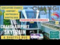 Singapore Changi Airport - Skytrain \u0026 Shuttle Bus | Transfer Between Terminals T1⇒T2⇒T3⇒T4