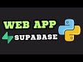 Build a To Do App with Python, Streamlit \u0026 Supabase – Full Tutorial