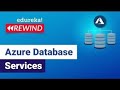 Azure Database Services For Beginners | Azure DevOps | Edureka Rewind