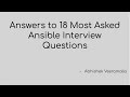 Answers to Ansible Interview Questions | DevOps FAQ | DevOps Interview Q\u0026A | #Ansible